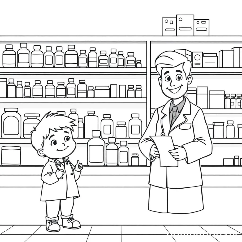 Nghệ Thuật Tô Màu Dược Sỹ và Chủ Đề Bán Thuốc Cho Bệnh Nhân