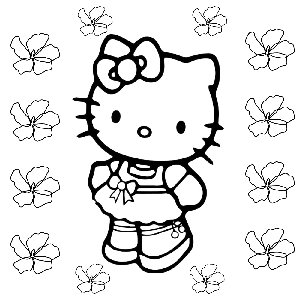 Giới thiệu tranh tô màu công chúa Hello Kitty