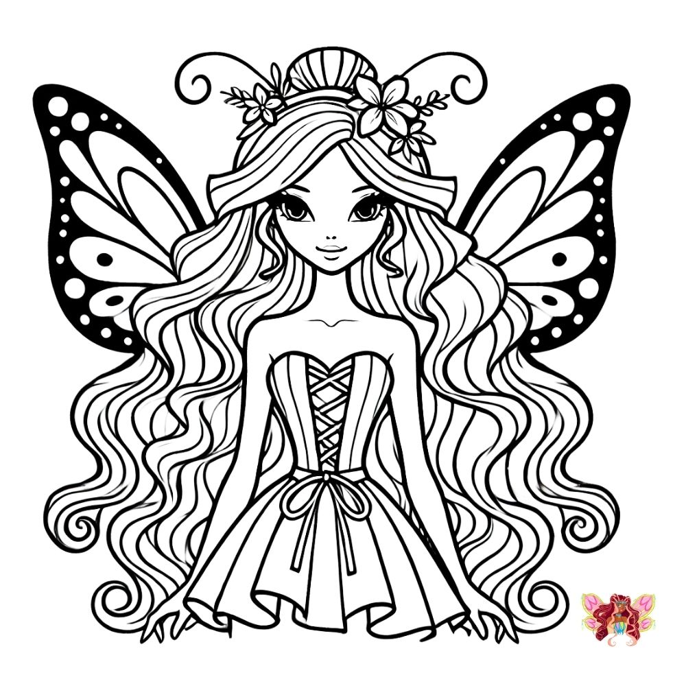 Tranh chân dung công chúa Winx AiSha chibi cute nhất.