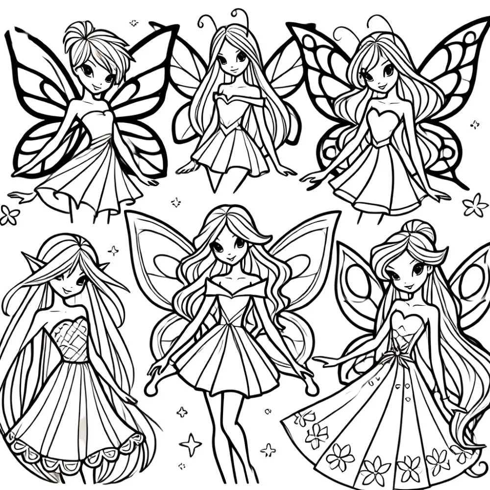 100+ Tranh tô màu công chúa Phép Thuật Winx Club đẹp nhất 